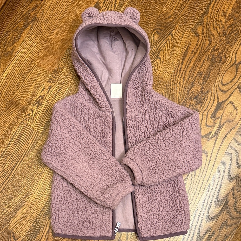 Cozy Purple Teddy Bear Hoodie
